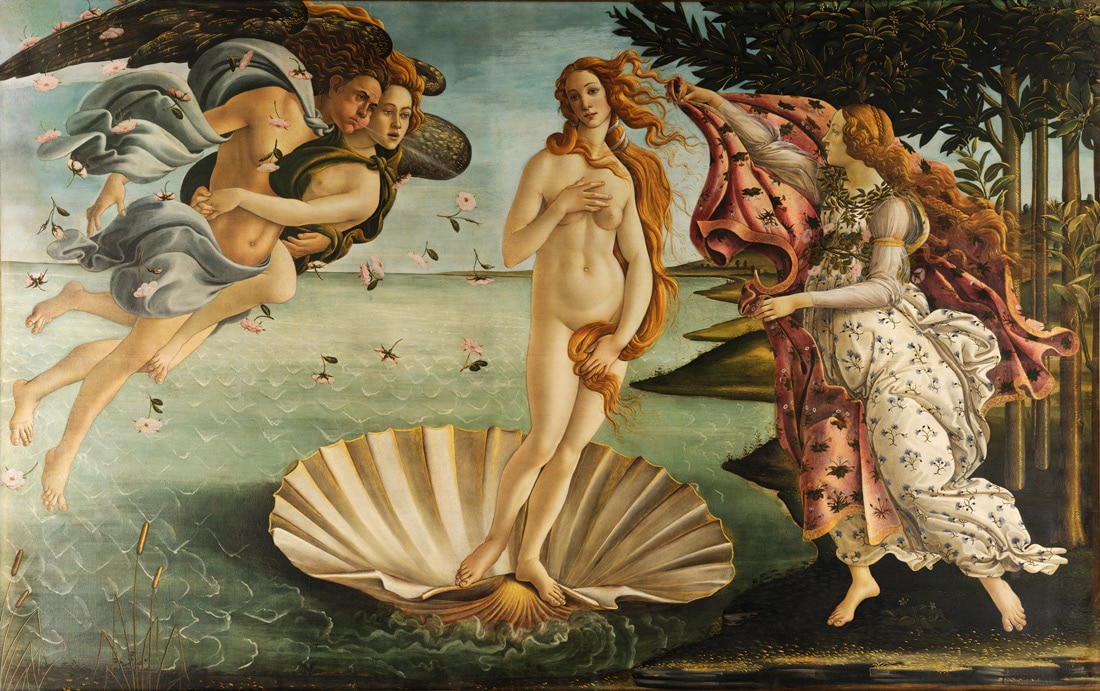 1484 à 1485 - Sandro Botticelli - La Naissance de Vénus - Musée des Offices (photo Google Art project)