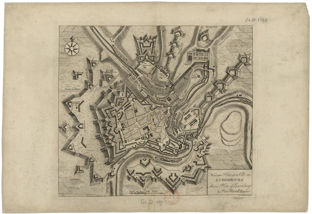 A new plan of Luxemburg by Peter Martell, engineer - 1724