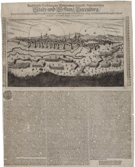 Bombardement de Luxembourg [estampe] - 17ème siècle - Gallica/BNF