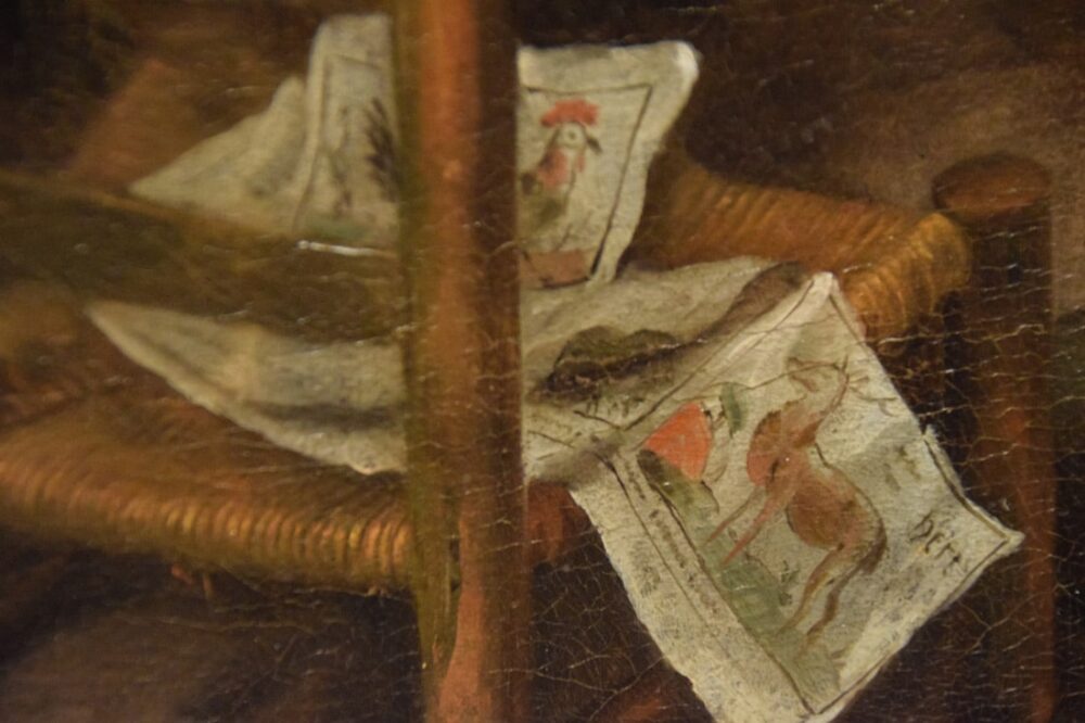Détail - Une école pour garçons et filles - Jean Steen - vers 1670 - Scottish National Gallery