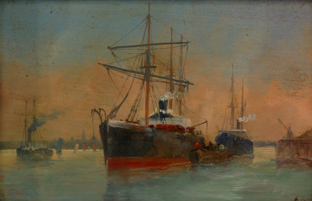 Eugène Boudin - Le bassin du Havre - collection privée