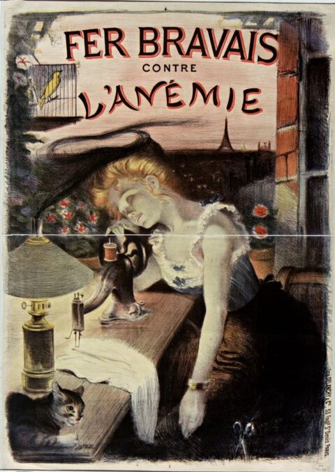 1897 - Fer Bravais contre l'anémie : [affiche] / A. Willette