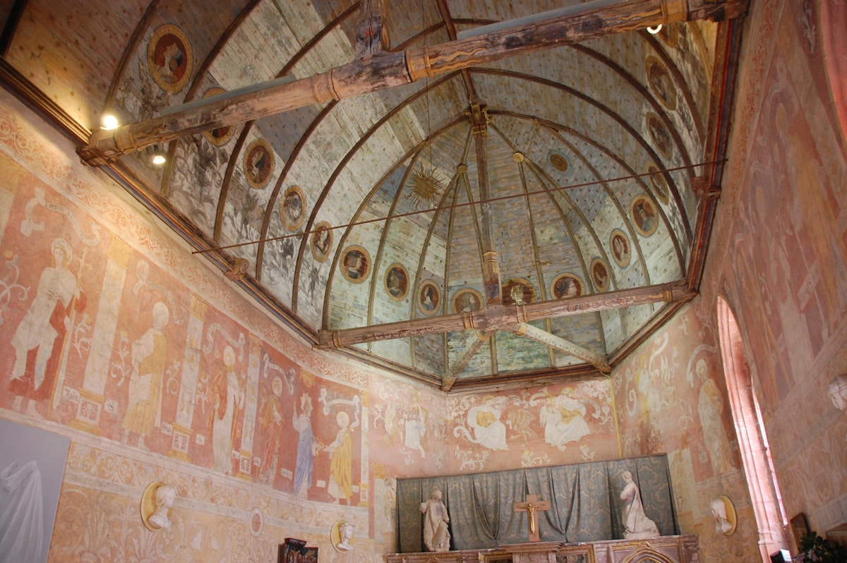 Fresques de la chapelle du château de La Verrerie - 16ème siècle