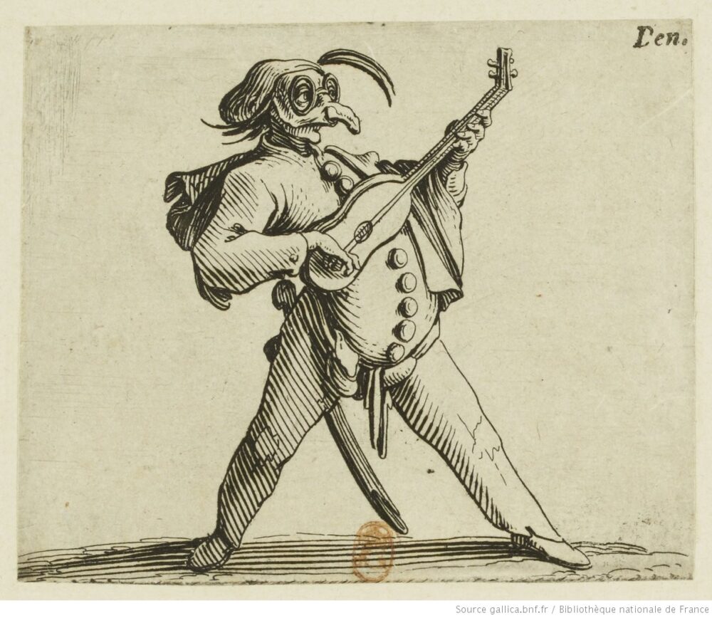 20-Pulcinella jouant de la guitare