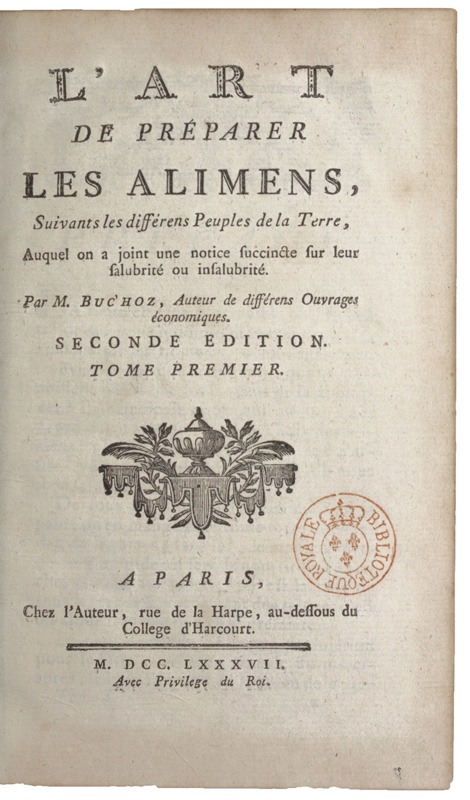 L'Art de préparer les alimens, suivant les différens peuples de la terre - Gallica/BNF