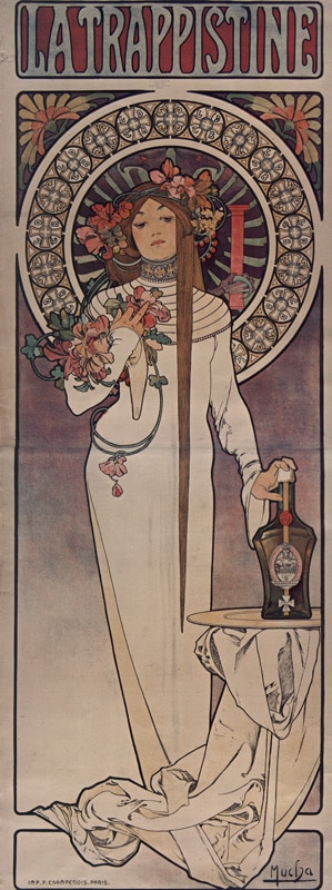 Mucha, Affiche La Trappistine, 1897, Gallica/BNF