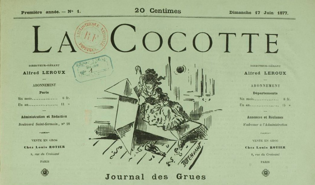 La cocotte - journal des Grues - Gallica/BNF