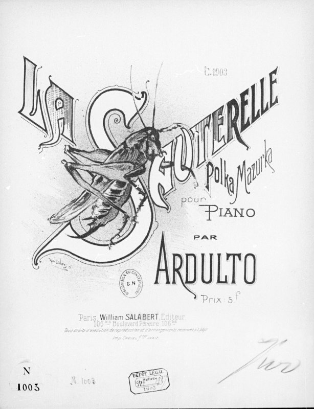 La sauterelle -polka-mazurka pour piano par Ardulto - Gallica/BNF