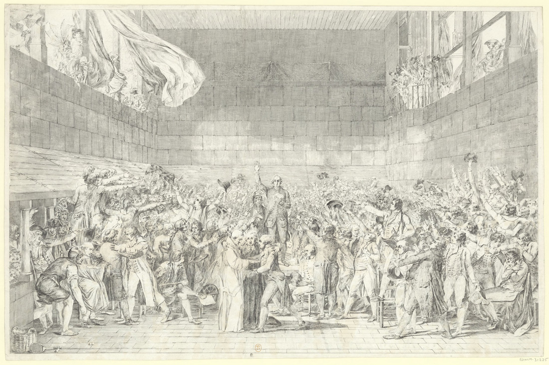 Le Serment du Jeu de Paume - Dominique-Vivant Denon d'après Jacques-Louis David - 1794 - Gallica BNF