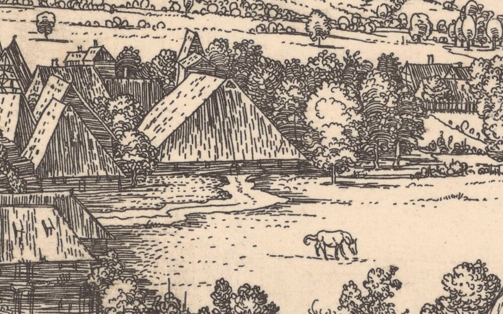 Le paysage au canon - Dürer - 1518