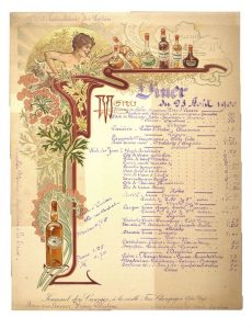 Menu Exposition 1900 - BM de Périgueux