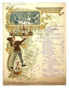 Menu Grand restaurant du Poitou - Exposition 1900 - BM de Périgueux