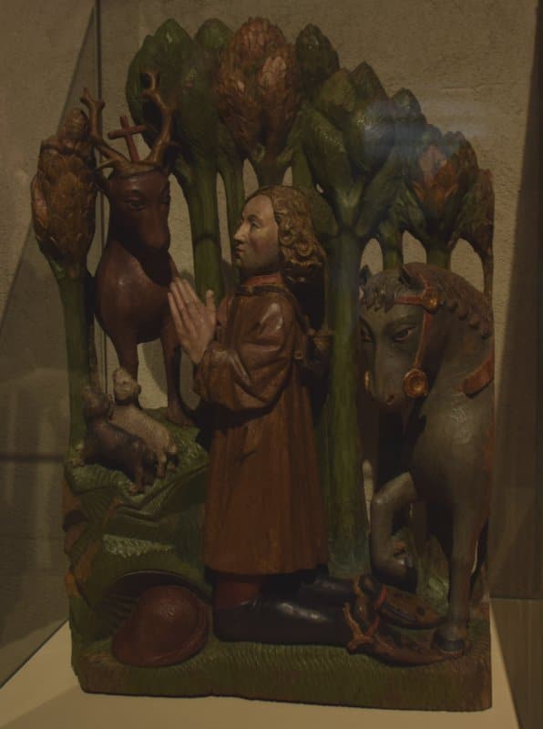 Miracle de saint Hubert. (fin XVe s), Maître de la Pieta des Antonins., musée-château Annecy, INV 3541.jpg