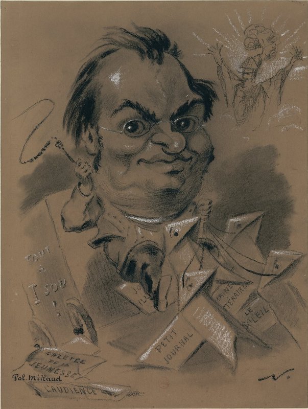 Moïse Polydore Millaud caricaturé par Nadar - Gallica/BNF