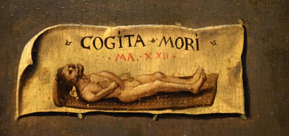 Détail - Cogita mori - Saint Jérôme dans son étude - cercle de Pieter Coecke van Aelst - vers 1530-1540
