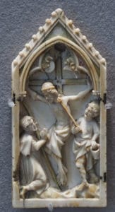 Partie centrale d'un triptyque de la Crucifixion avec Longin et Stéphaton - première moité du 14ème siècle - Musée du Louvre - OA10008