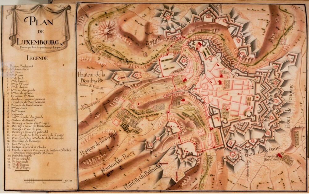 Plan de Luxembourg dessiné par Jean Jacques François Le Queu - 1750-1773 - Gallica/BNF