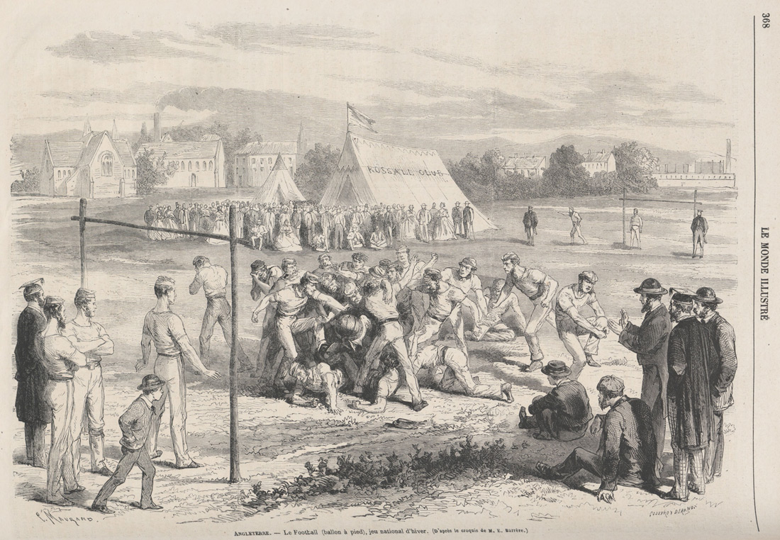 Une partie de football - Le monde illustré - 1867 - Gallica BNF