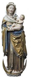 Vierge Marie - vers 1440-1450 - polychromie en partie originale - Sculpture Museum Frankfurt - inv 116