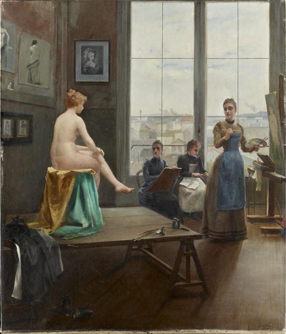 XIXème siècle - Paul Duthoit -Atelier de jeunes filles - musée des Beaux-Arts de Pau - Photo RMN (Thierry Ollivier)