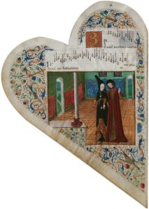 enluminure chansonnier cordiforme
