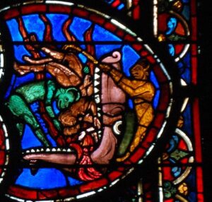 Bouche de l'enfer - verrière du Jugement dernier -XIIIème siècle - Cathédrale St Etienne de Bourges